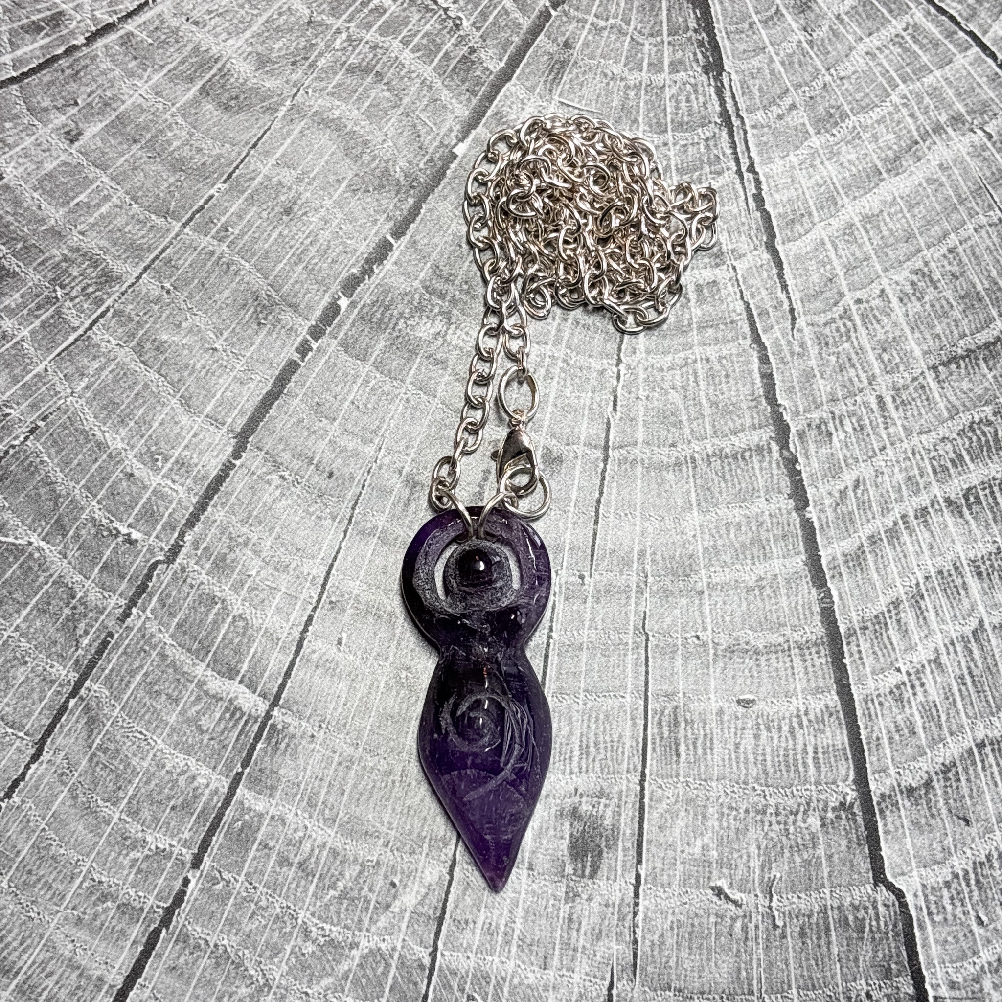 25” Amethyst Goddess Pendant