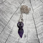 Load image into Gallery viewer, 25” Amethyst Goddess Pendant
