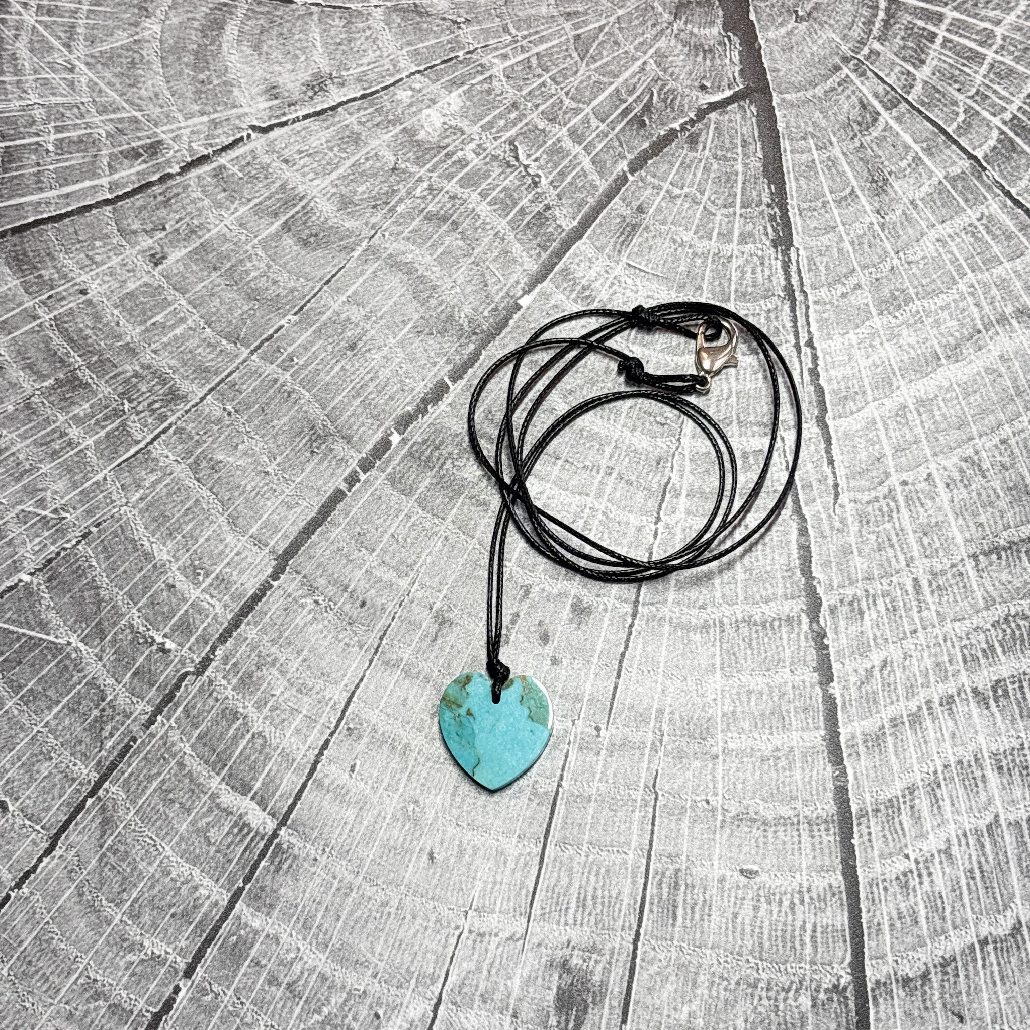 24” Turquoise Heart Pendant Necklace